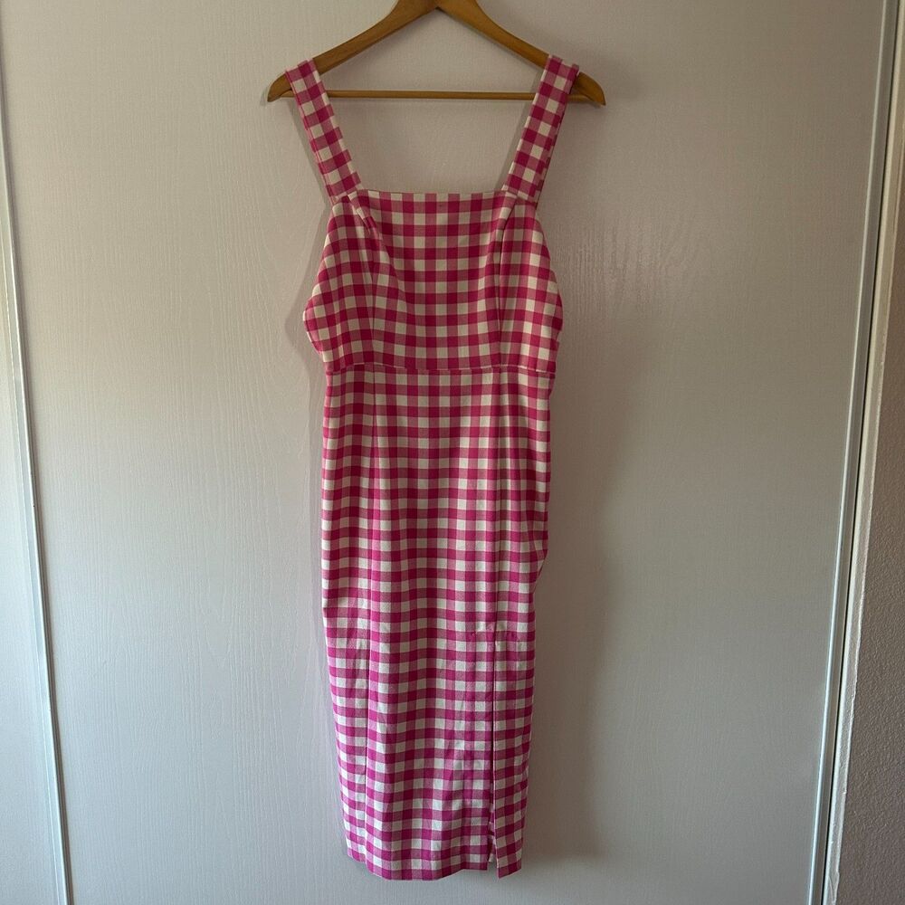 Finders Keepers Pink Gingham Gigi Midi Dress‎ Size 6 - Picture 2 of 9